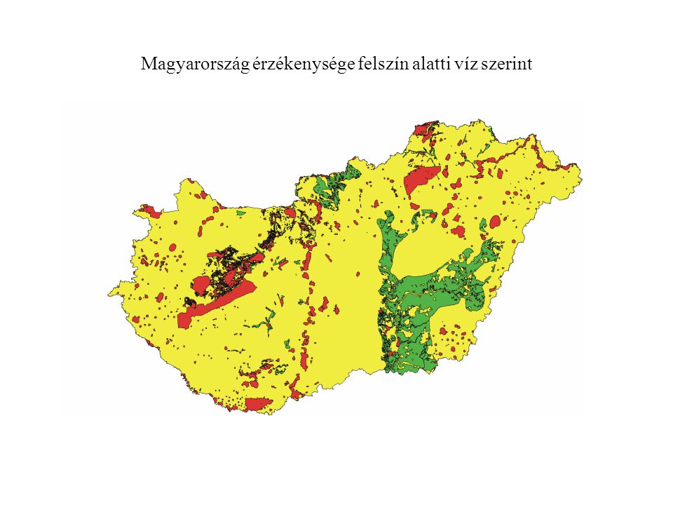 Magyarország érzékenysége felszín alatti víz szerint