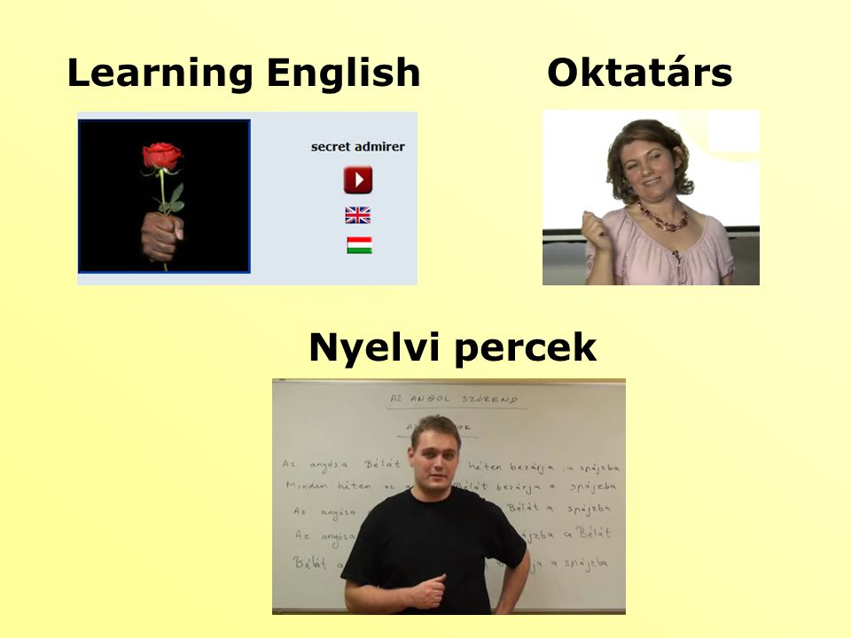 Learning English Oktatárs Nyelvi percek