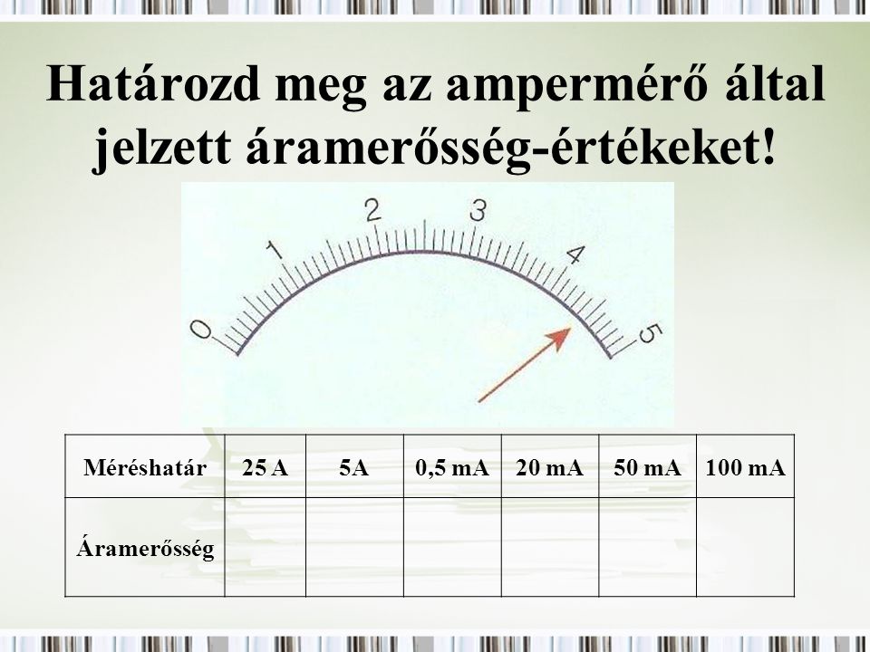 Határozd meg az ampermérő által jelzett áramerősség-értékeket!