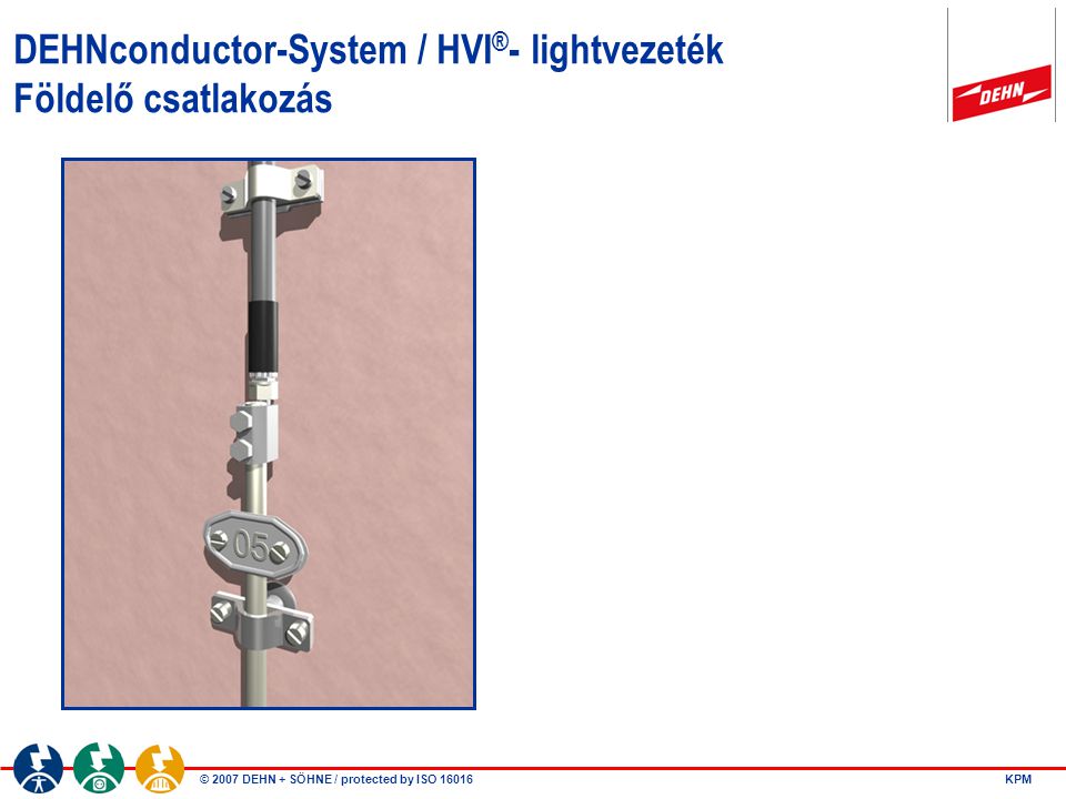DEHNconductor-System / HVI®- lightvezeték Földelő csatlakozás