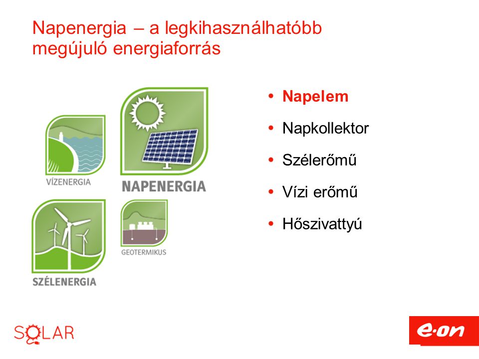 Napenergia – a legkihasználhatóbb megújuló energiaforrás