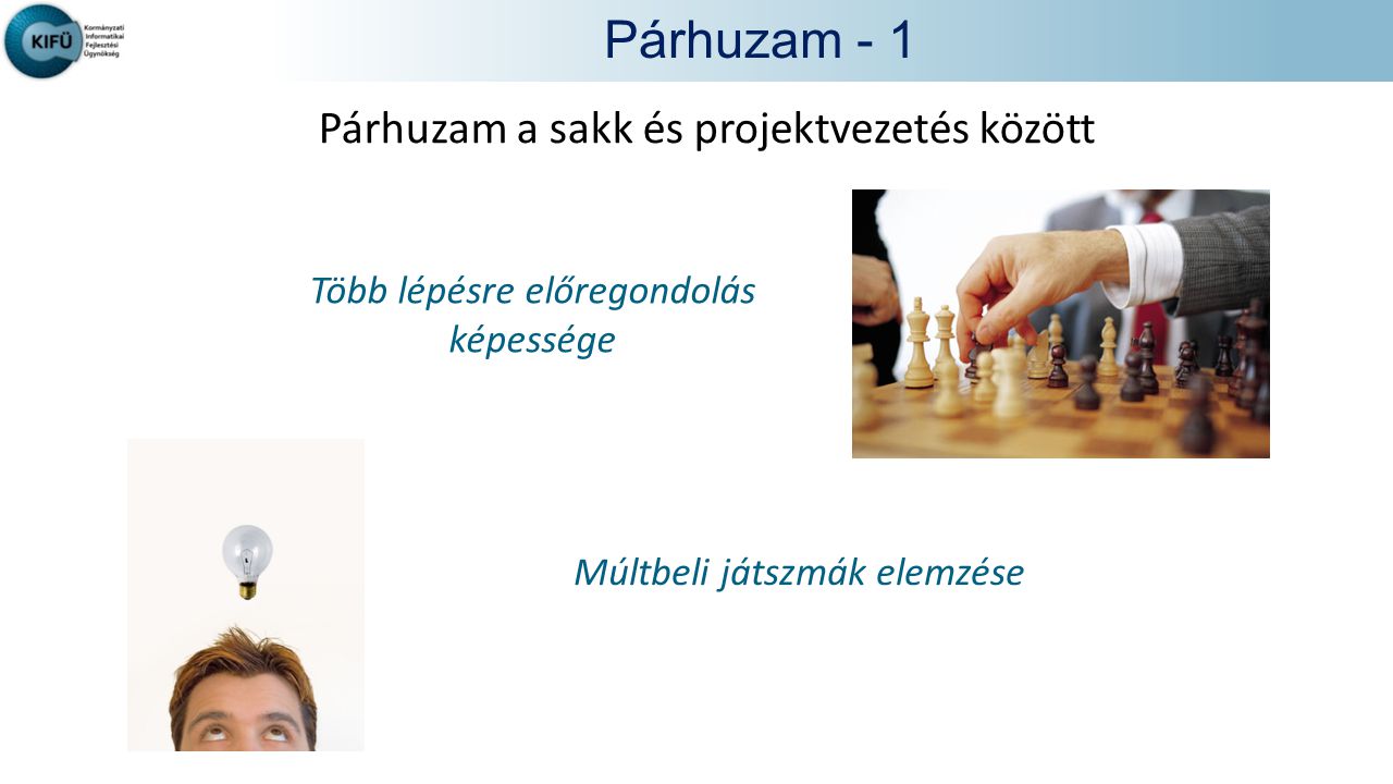 Párhuzam - 1 Párhuzam a sakk és projektvezetés között