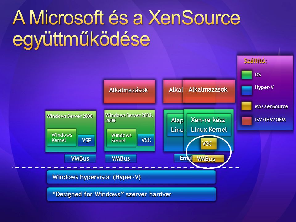 A Microsoft és a XenSource együttműködése