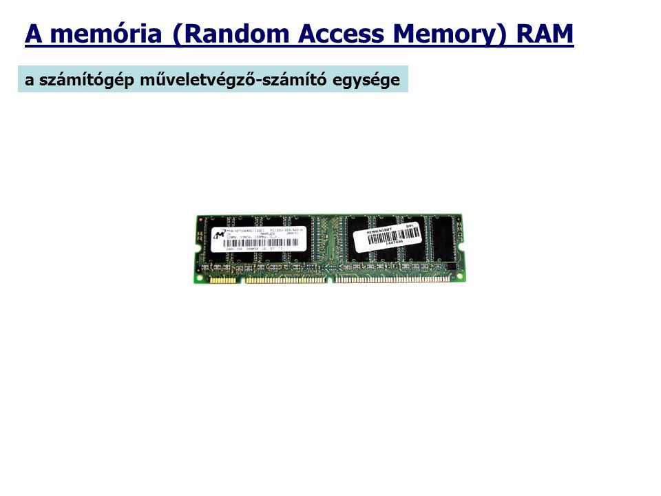 A memória (Random Access Memory) RAM