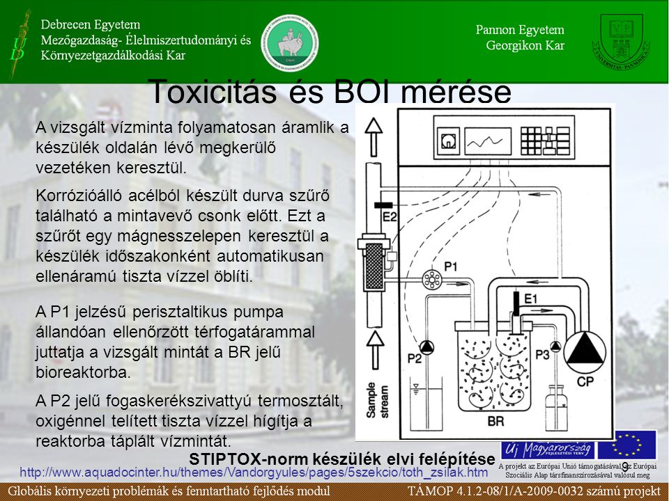 Toxicitás és BOI mérése