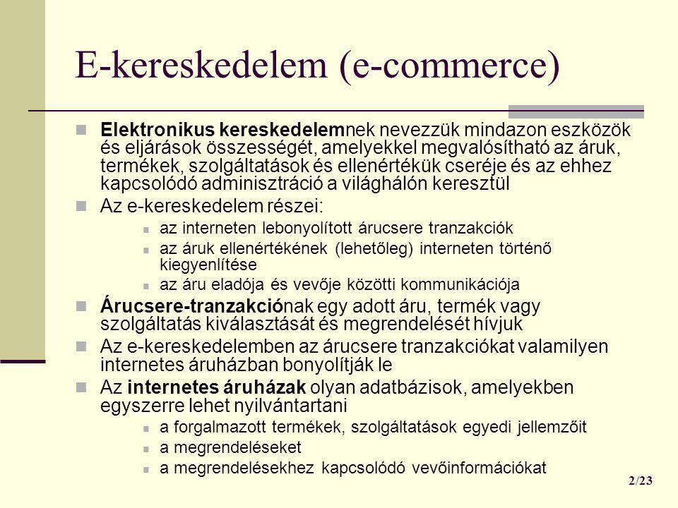 E-kereskedelem (e-commerce)