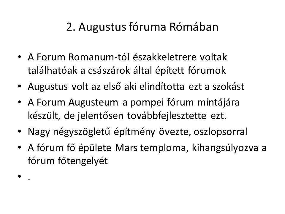 2. Augustus fóruma Rómában
