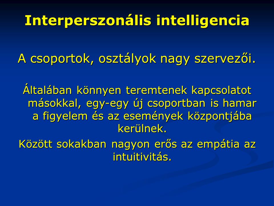 Interperszonális intelligencia