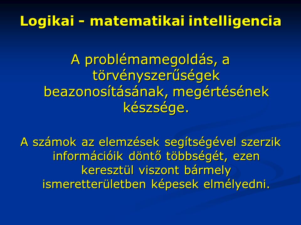 Logikai - matematikai intelligencia