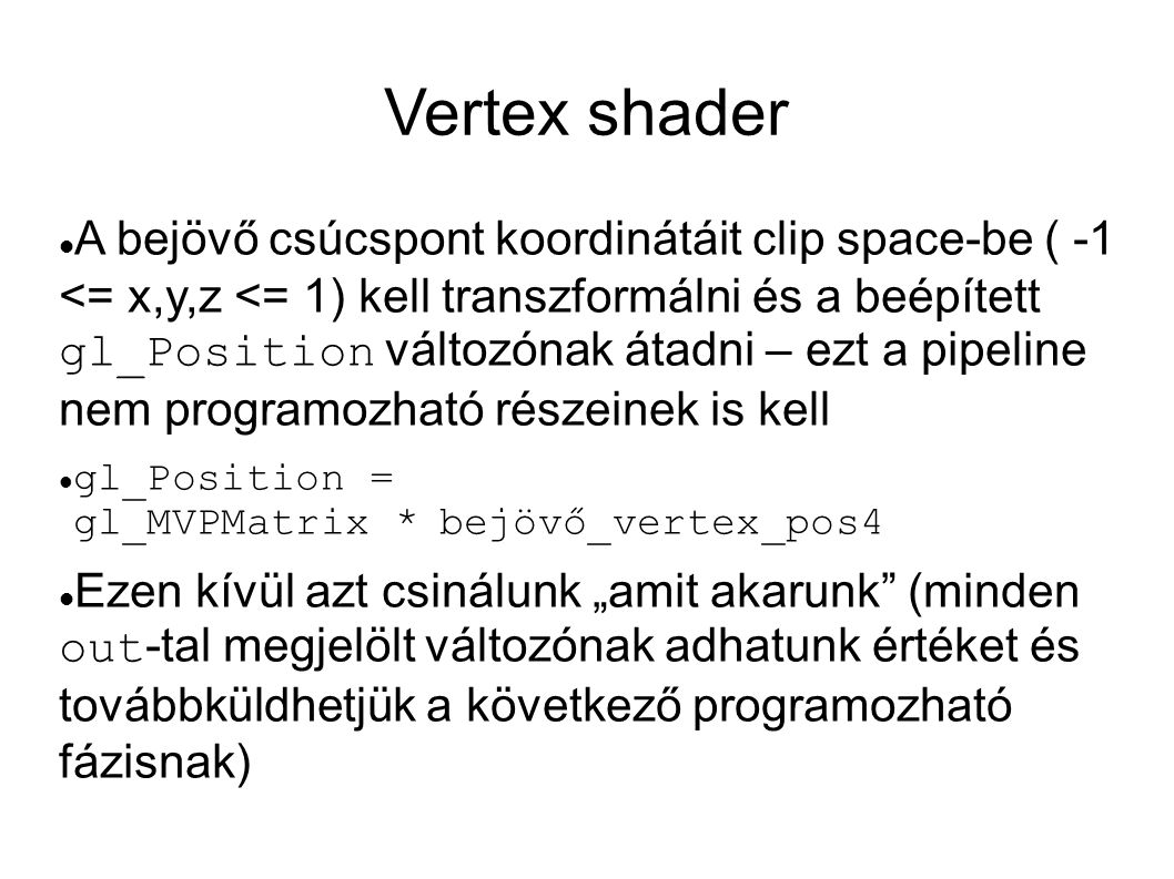 Vertex shader