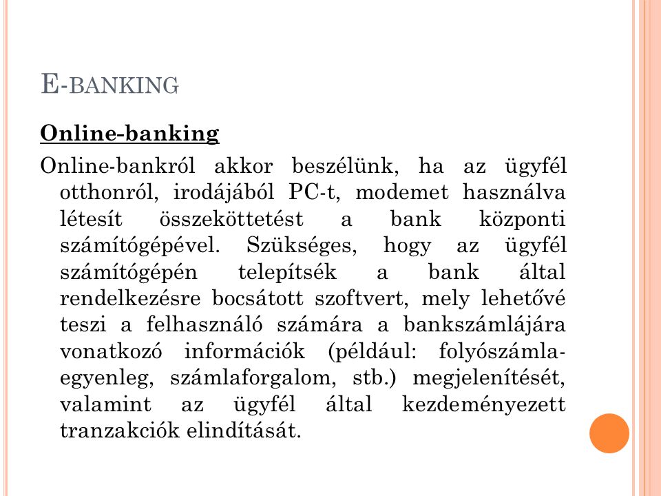 E-banking Online-banking