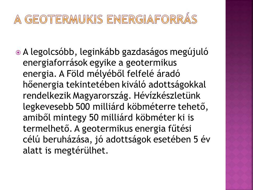 A geotermukis energiaforrás