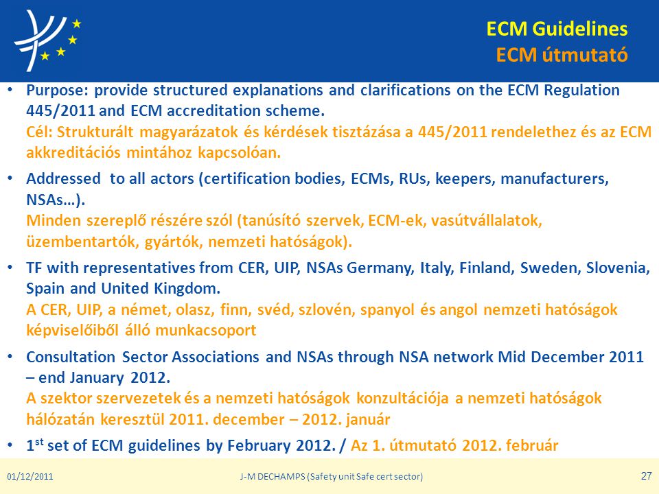 ECM Guidelines ECM útmutató