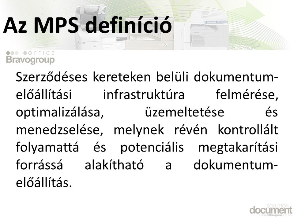 Az MPS definíció