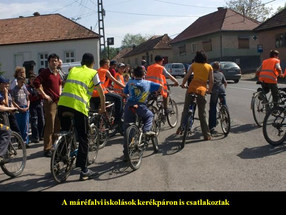 A máréfalvi iskolások kerékpáron is csatlakoztak