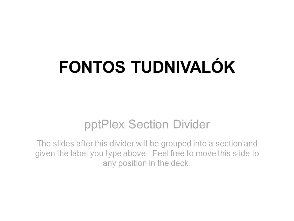 pptPlex Section Divider