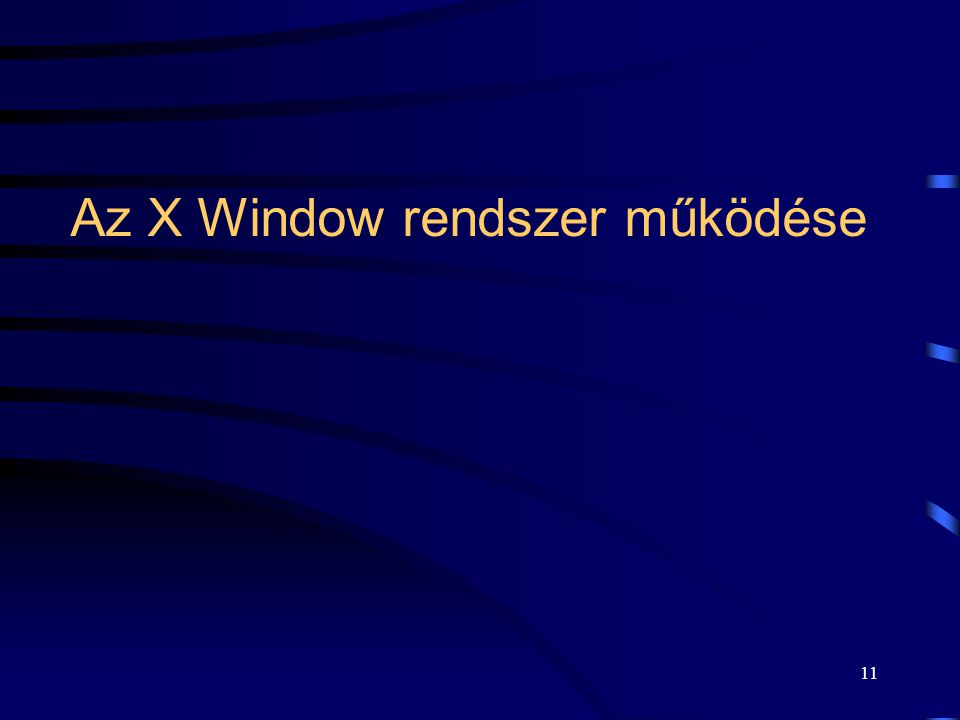 Az X Window rendszer működése