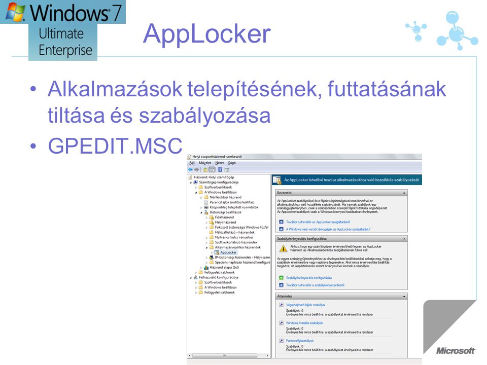 AppLocker Alkalmazások telepítésének, futtatásának tiltása és szabályozása GPEDIT.MSC