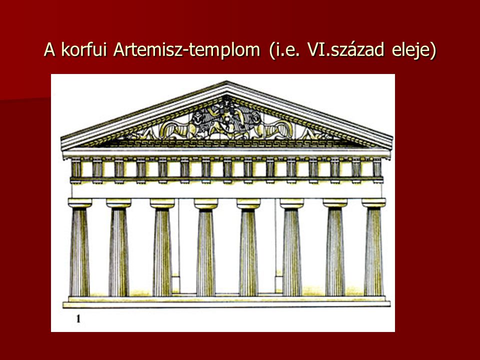 A korfui Artemisz-templom (i.e. VI.század eleje)