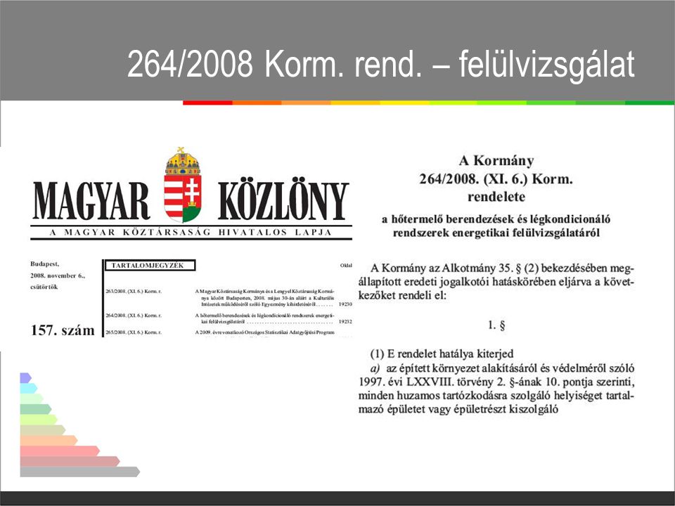 264/2008 Korm. rend. – felülvizsgálat