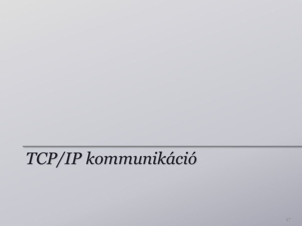TCP/IP kommunikáció