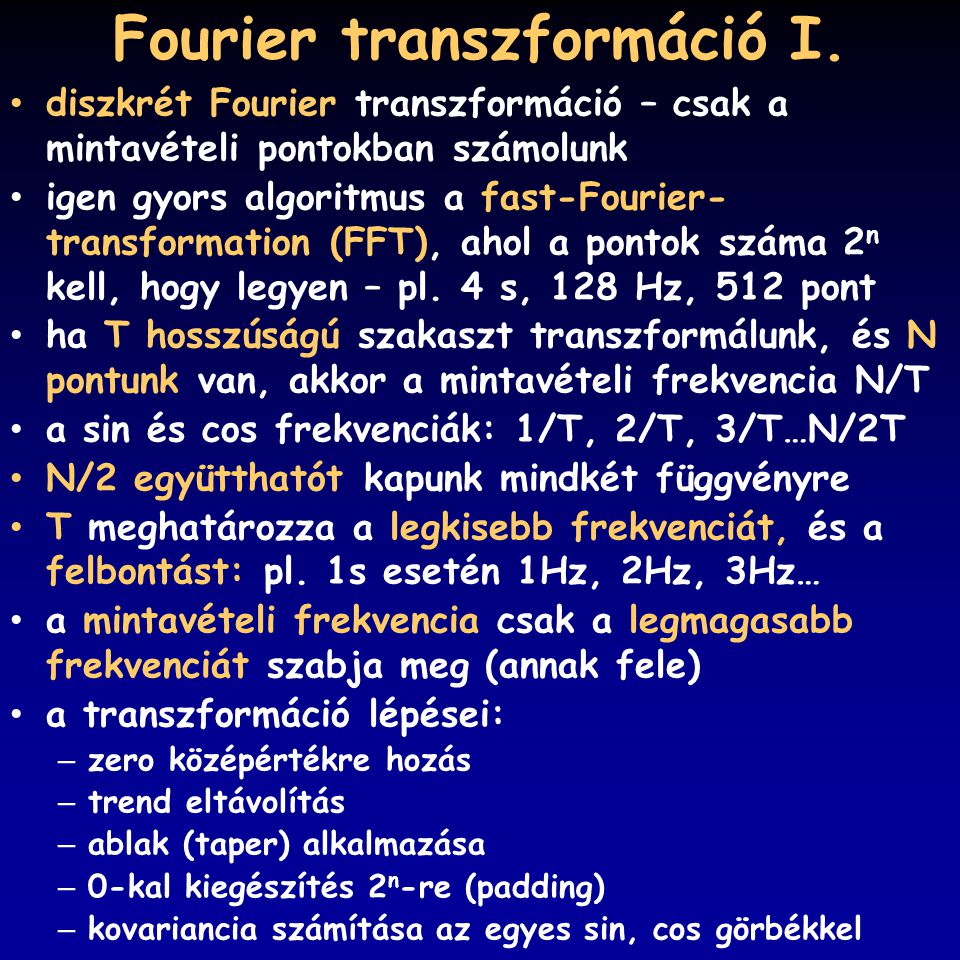 Fourier transzformáció I.