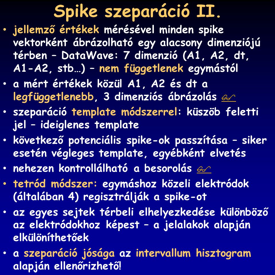 Spike szeparáció II.