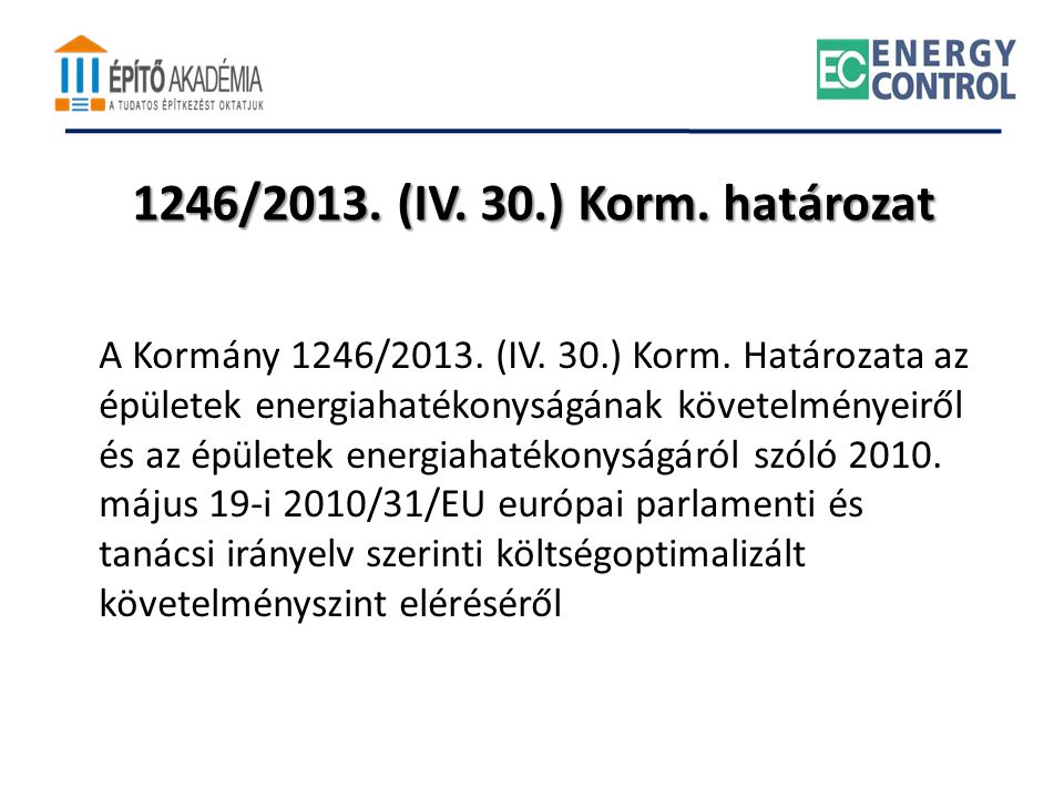 1246/2013. (IV. 30.) Korm. határozat
