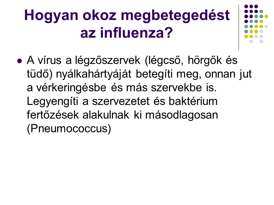 Hogyan okoz megbetegedést az influenza