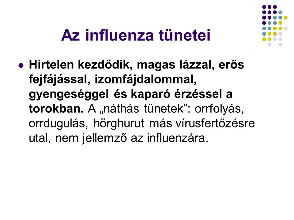 Az influenza tünetei