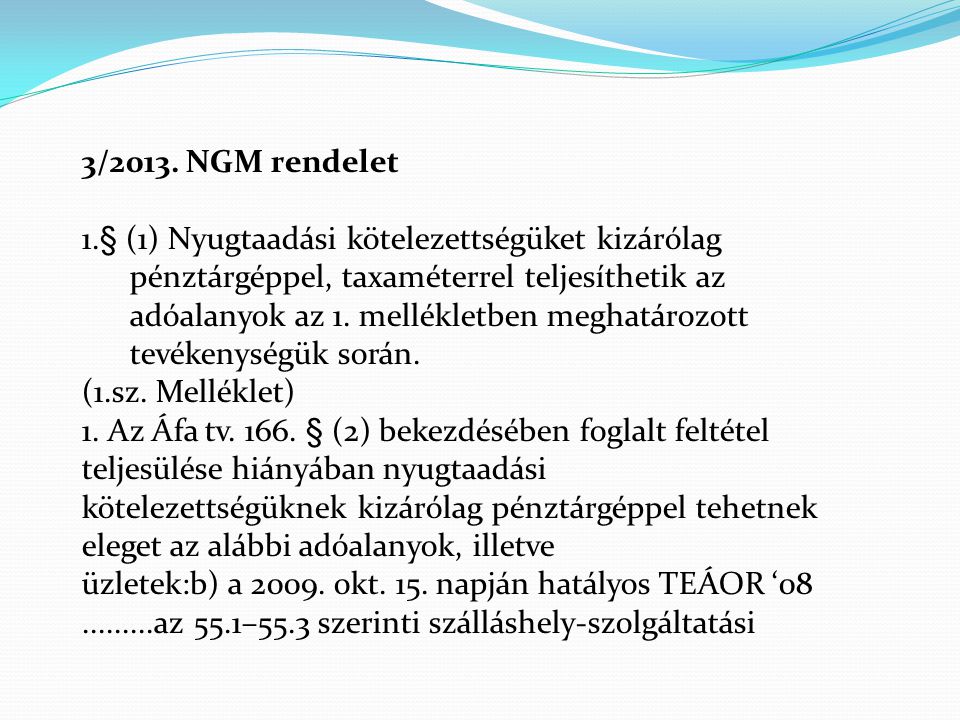 3/2013. NGM rendelet
