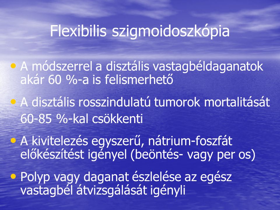 Flexibilis szigmoidoszkópia