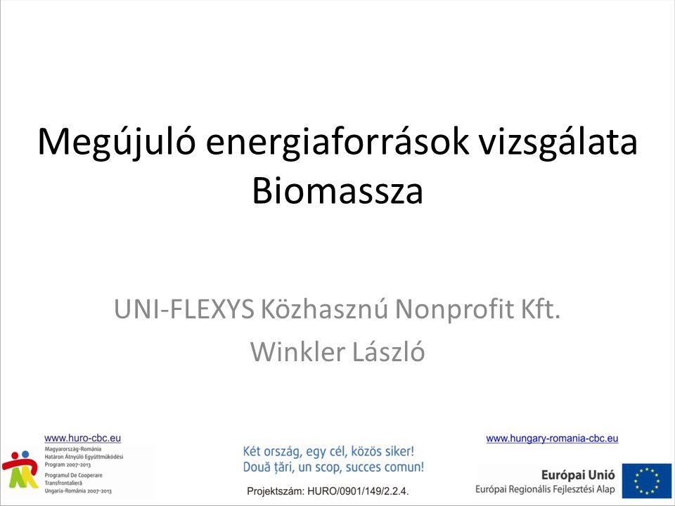 Megújuló energiaforrások vizsgálata Biomassza