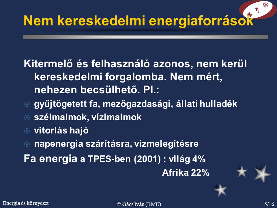 Nem kereskedelmi energiaforrások