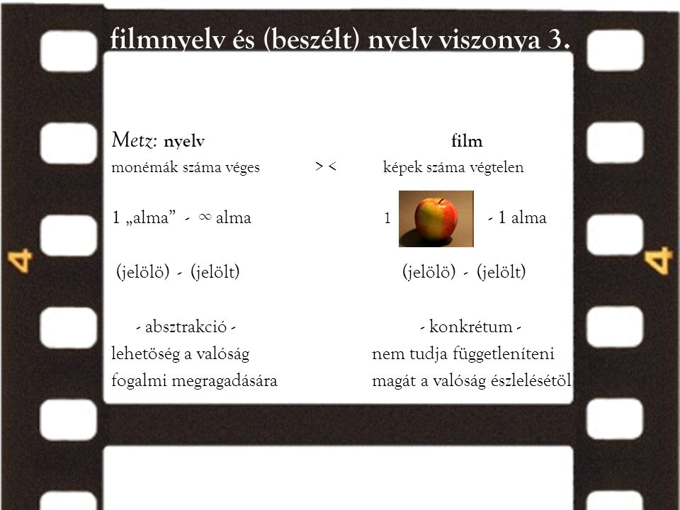 filmnyelv és (beszélt) nyelv viszonya 3.