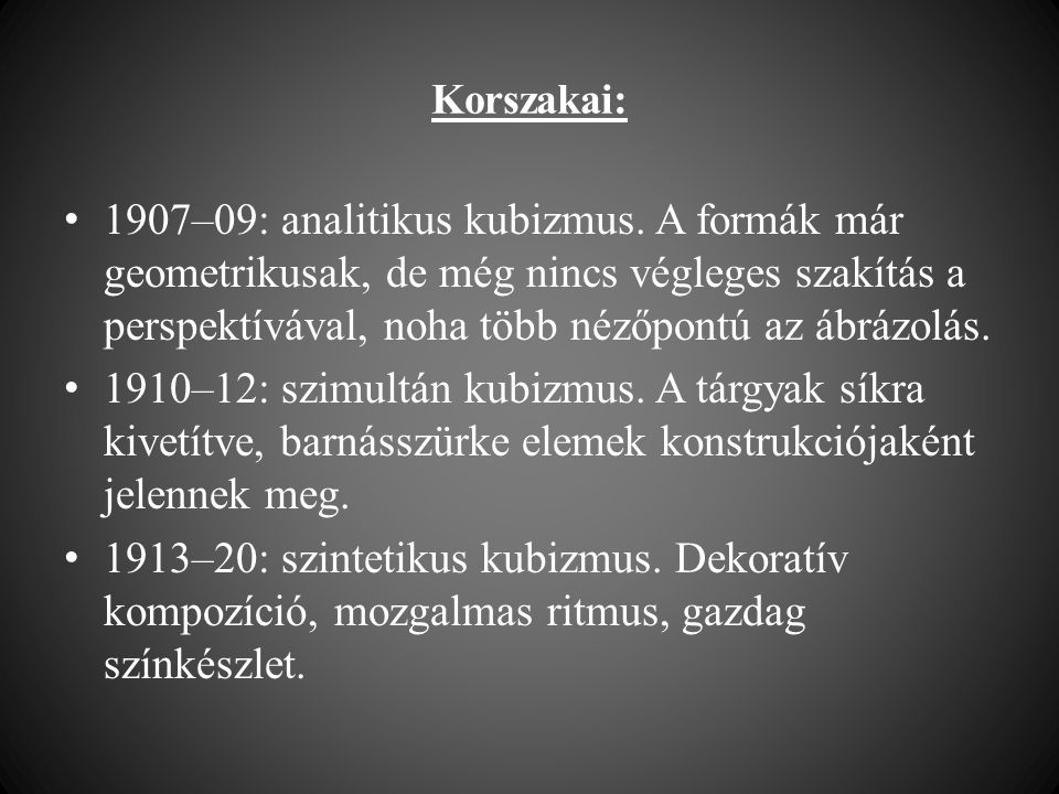Korszakai: