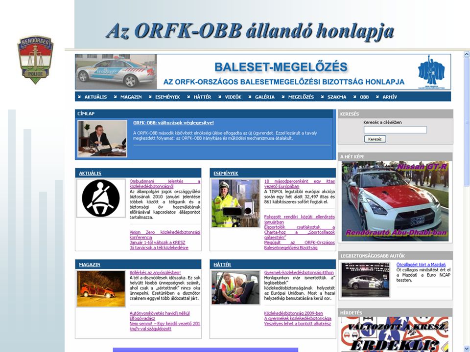 Az ORFK-OBB állandó honlapja