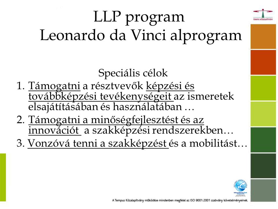 LLP program Leonardo da Vinci alprogram