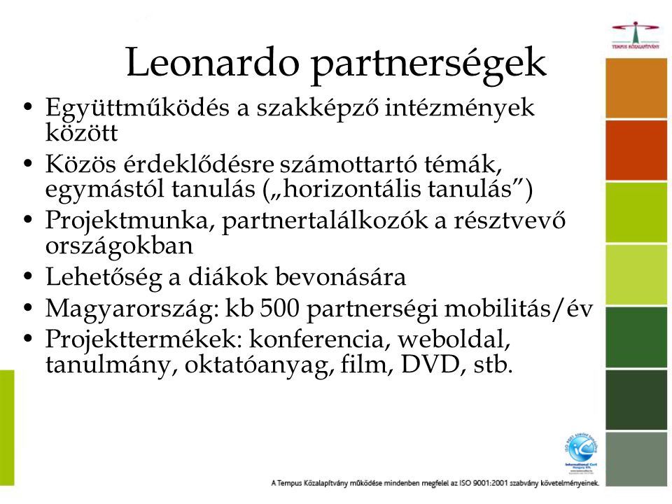 Leonardo partnerségek