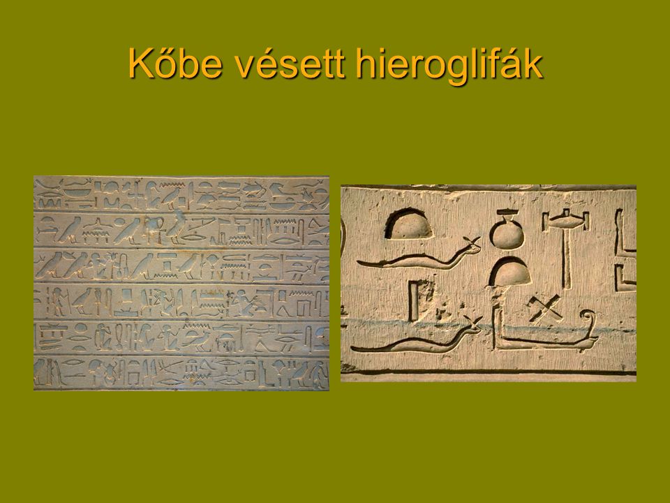 Kőbe vésett hieroglifák