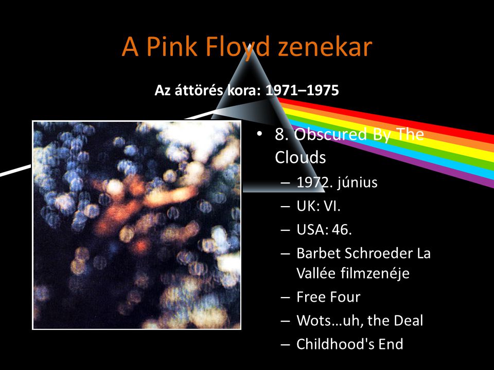 A Pink Floyd zenekar 8. Obscured By The Clouds