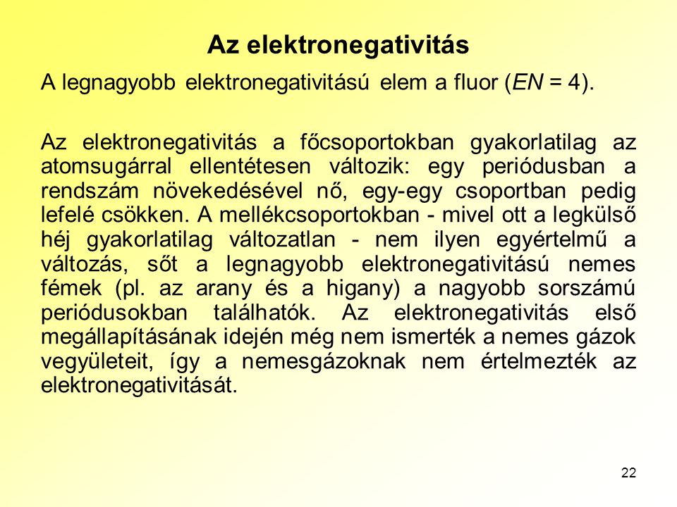 Az elektronegativitás