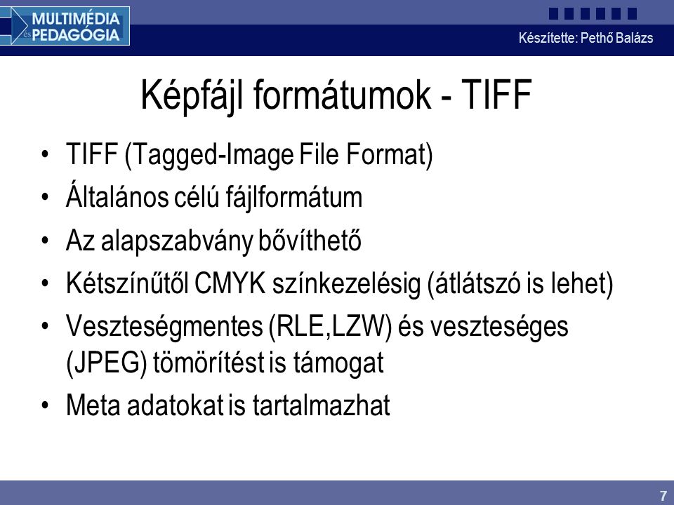 Képfájl formátumok - TIFF