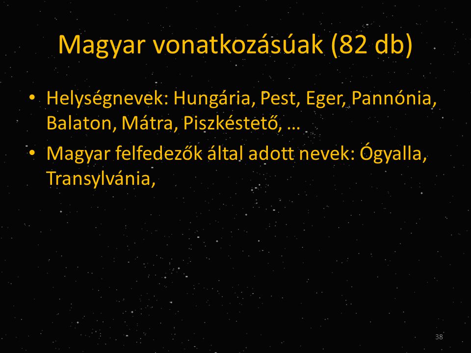 Magyar vonatkozásúak (82 db)