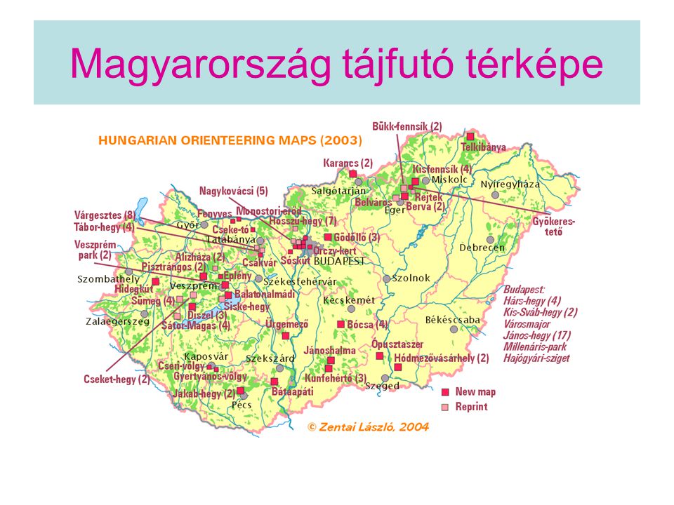 Magyarország tájfutó térképe