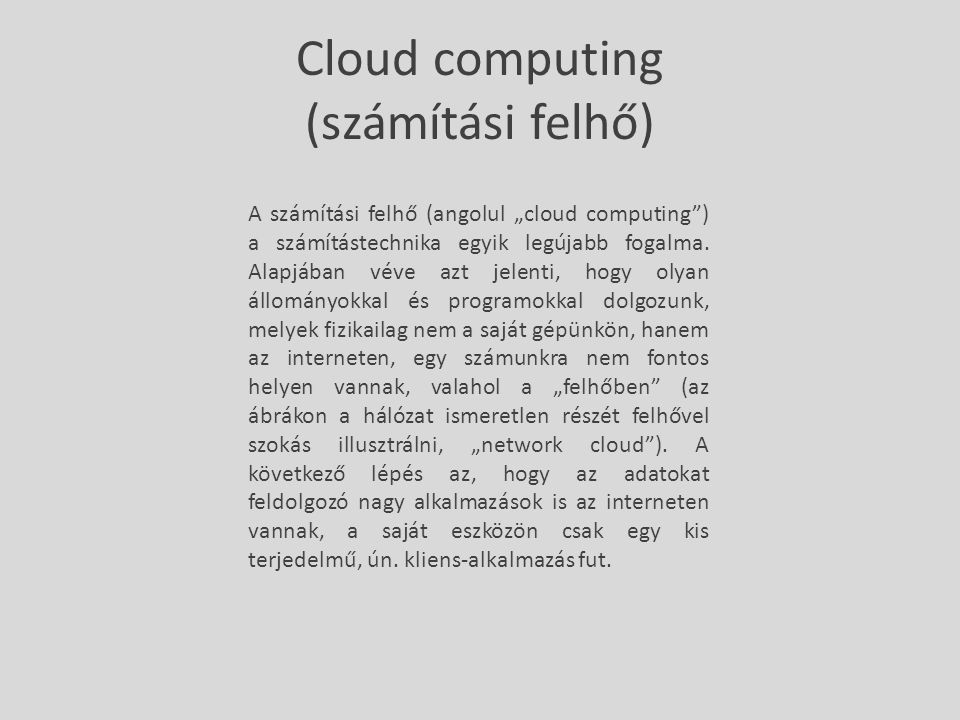 Cloud computing (számítási felhő)