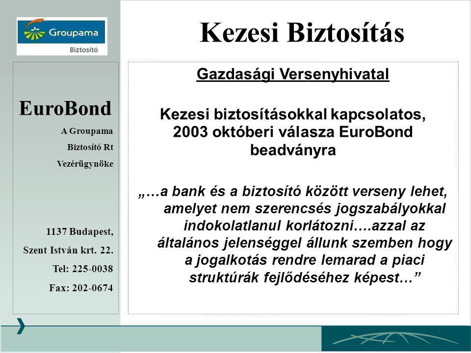 Kezesi Biztosítás EuroBond Gazdasági Versenyhivatal