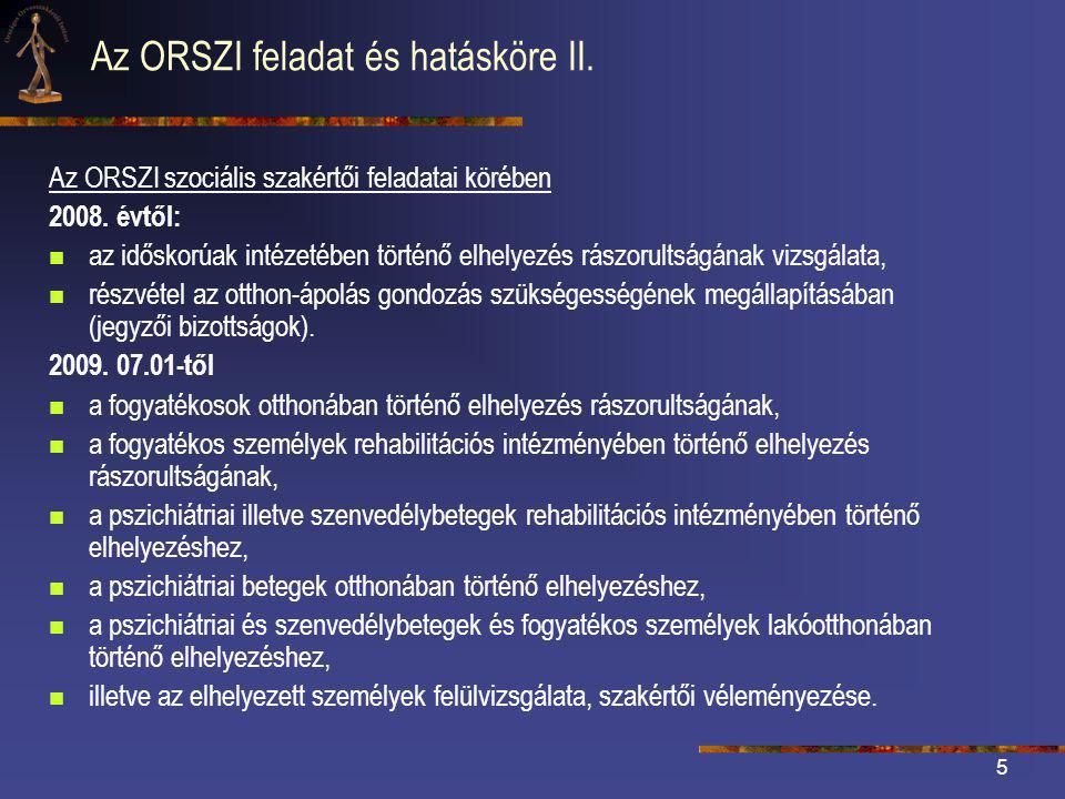 Az ORSZI feladat és hatásköre II.