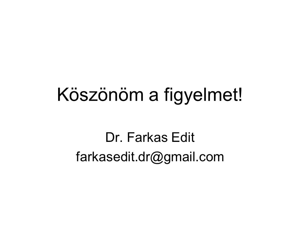 Dr. Farkas Edit