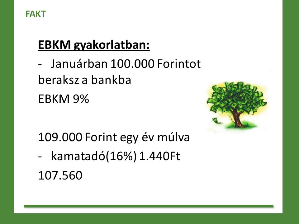 Januárban Forintot beraksz a bankba EBKM 9%